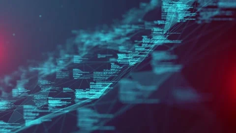 Global Analytic Algorithms The Code Behind Big Data and Network Synthesis Stock Footage 256060435