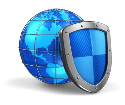Global and internet security concept Stock Illustration