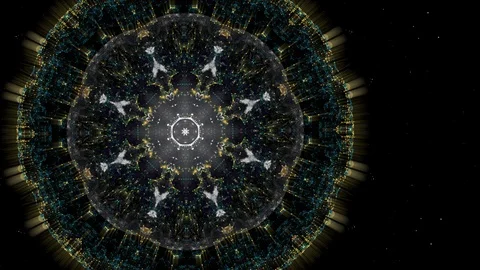 Global anomalies concept. Abstract animation of polygonal illuminating Stock Footage 123935548