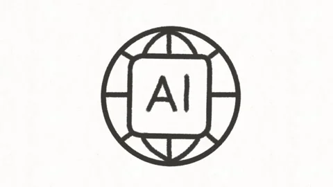 Global Artificial Intelligence AI Network Technology Animation Stock Footage 342018349