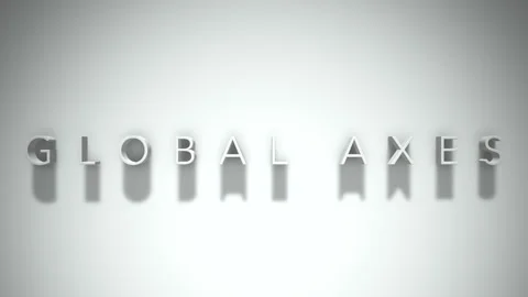 Global axes 3D title animation with shadows on a white background Stock Footage 297129067