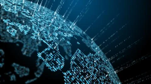 Global Big data cloud computing internet of things IOT AI network technology  イラスト素材