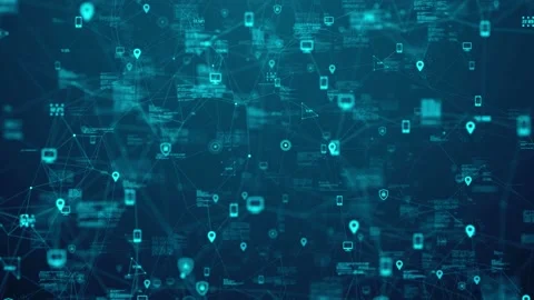 Global big data mining analytics collecting social media user information Stock Footage 162931093