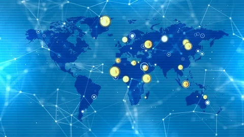 Global Bitcoin CryptoCurrency Stockbeeldmateriaal 89944962