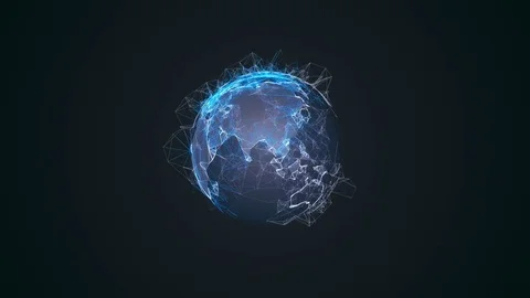 Global blockchain network 4k Stock Footage 72624155