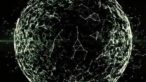 Global blockchain network in digital cyberspace. Financial or social background Video stock 85246246