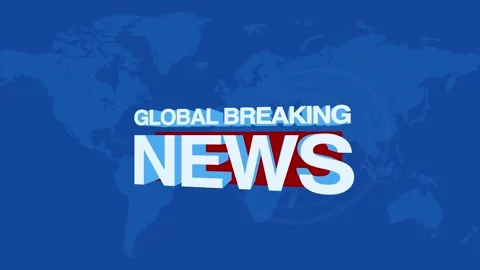 Global breaking news animation background for world news broadcast 4K Stock Footage 333522863