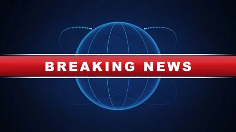 Global breaking news broadcast background. 4K Stock Footage 344845121