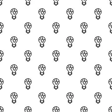 Global bulb pattern seamless vector Stock Illustration