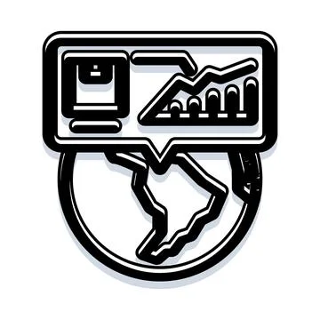 Global business analytics data and economic growth illustration Stock Illustration