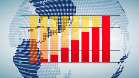 Global business background abstract statistics graph progress with digital world Stock-Footage 275745271