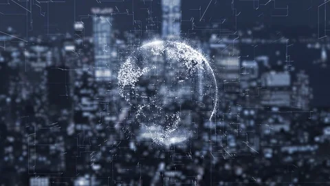 Global business cloud computing service of big data information technology Video stock 108194103