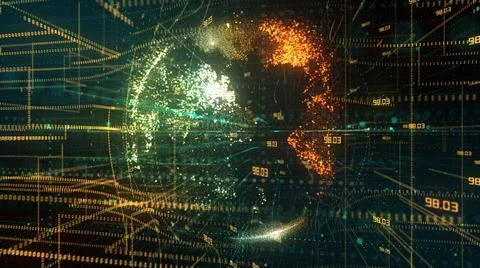 Global business cloud computing service of big data information technology   イラスト素材