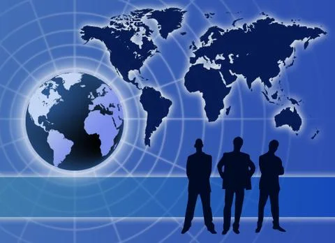 Global business communication Stock Illustration