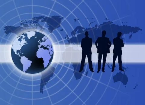 Global business communication Stock Illustration
