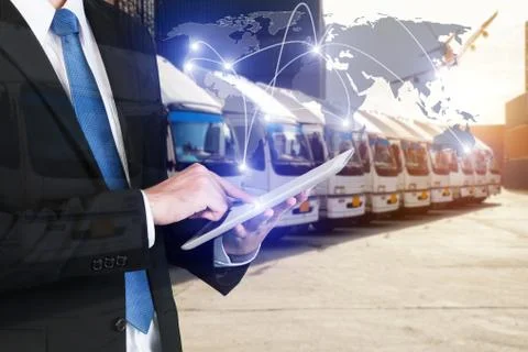 Global business connection technology interface global partner connection of  Stock Photos