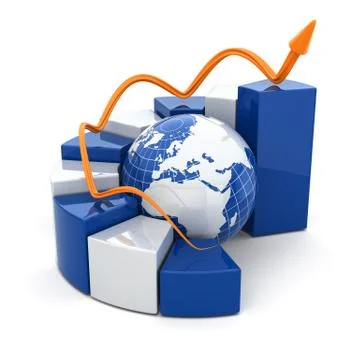 Global business graph. Stock Illustration