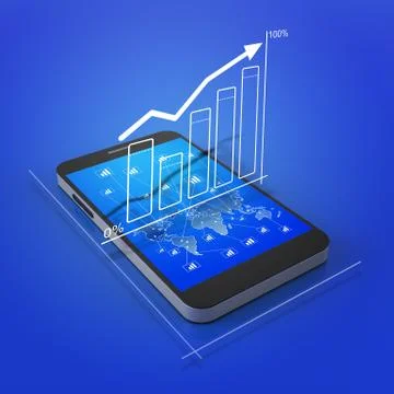 Global business graph Illustrazione stock