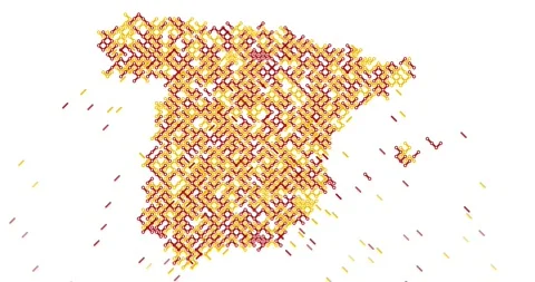 Global Business Graphic Displaying Map of Spain Stock Footage 327285268