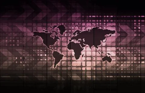 Global business network Stock Illustration