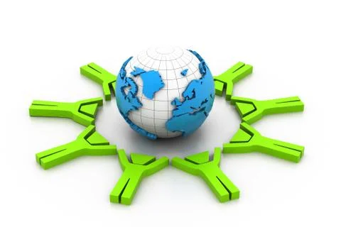 Global business network Stock Illustration