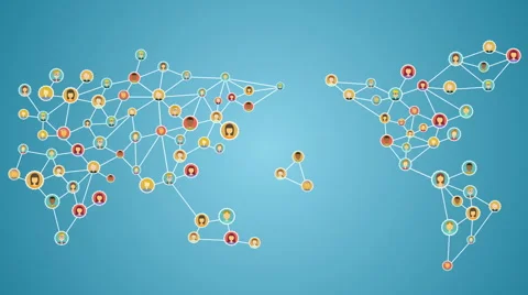 Global business network. social media service on smart phone Video stock 59291496