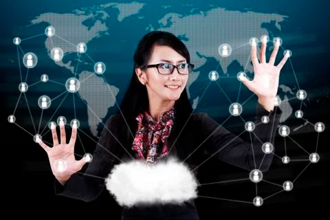 Global business solution Illustrazione stock