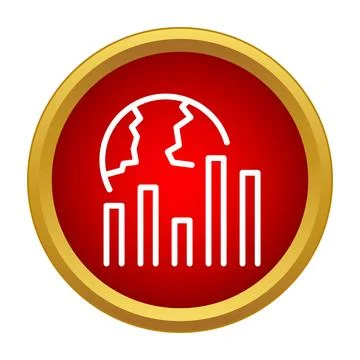 Global business statistics data analysis chart icon Stock Illustration