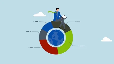 Global Business Strategy Data Driven Decision Making Stock Footage 304804484