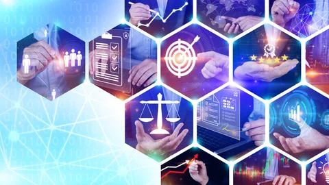 Global business structure of networking, Analysis and data exchange custome.. Stock Photos