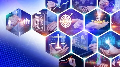 Global business structure of networking, Analysis and data exchange custome.. Stock Photos