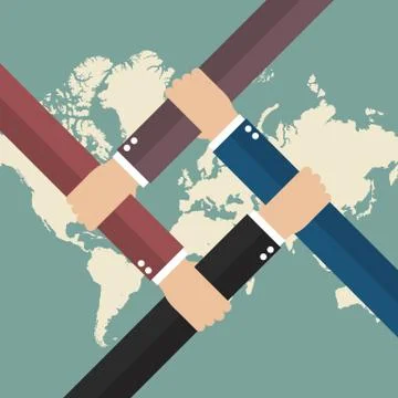 Global business teamwork Stock Illustration
