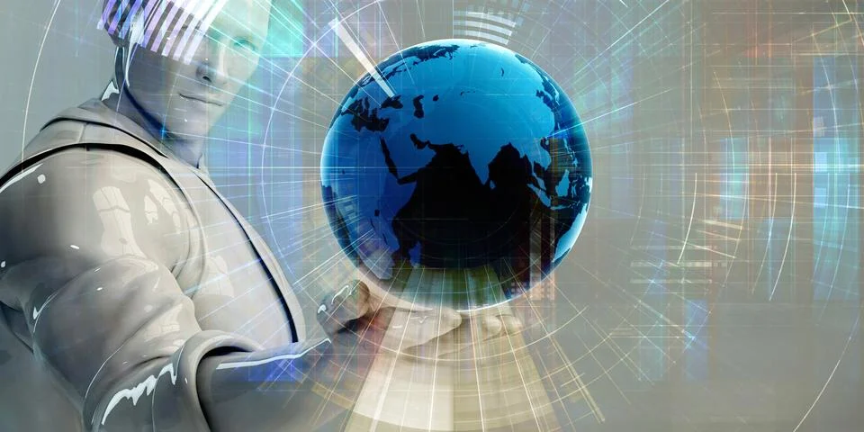 Global Business Technology Stock Illustration