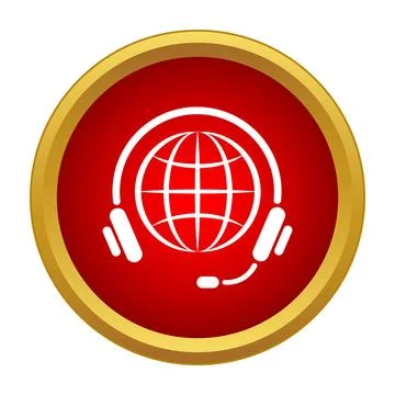 Global call center support representing international customer service Stock Illustration