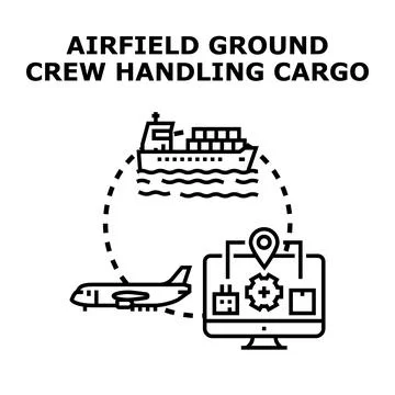 Global cargo logistics and freight transportation concept Stock Illustration