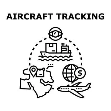 Global cargo logistics tracking delivery services concept Stock Illustration