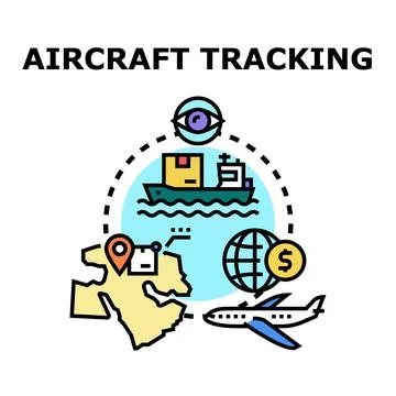 Global cargo logistics tracking delivery services concept Stock Illustration