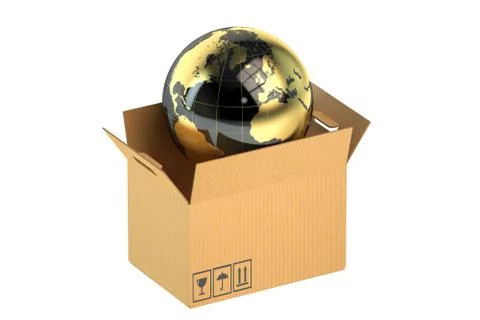 Global cargo shipping concept Stock Illustration