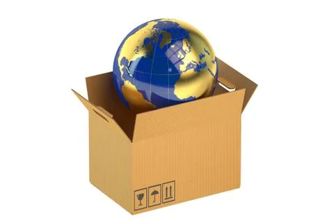 Global cargo shipping concept Stock Illustration