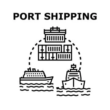 Global cargo shipping logistics and international trade concept Stock Illustration