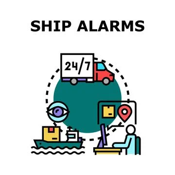 Global cargo tracking and delivery services managing Stock Illustration