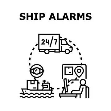 Global cargo tracking and delivery services managing Stock Illustration