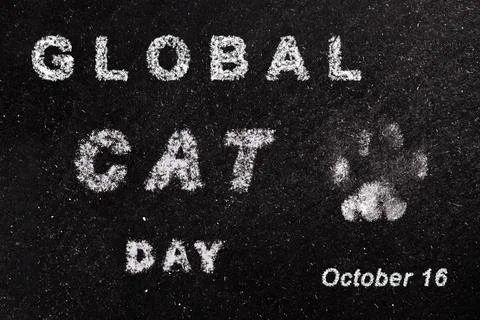 Global Cat Day Stock Illustration