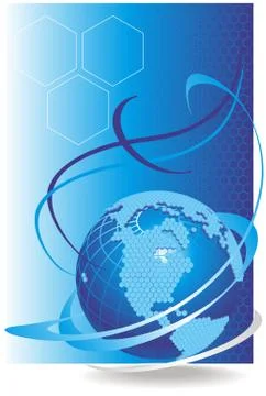 Global cellular network Stock Illustration