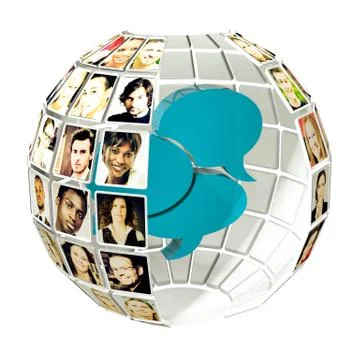 Global Chat Stock Illustration