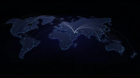 Global Cities Connection Kuwait Stock Footage 168954813