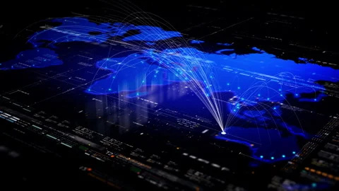 Global Cities Connection to Perth, Australia Stock Footage 247586804