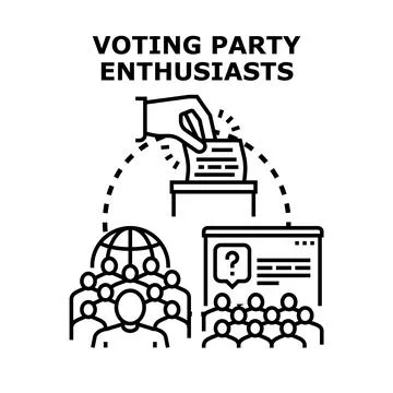 Global citizens participating in election voting process Ilustración de archivo