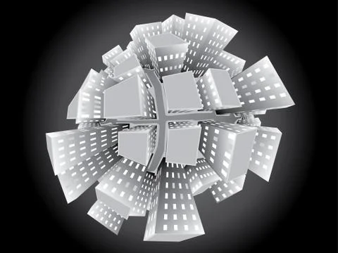 Global city Stock Illustration
