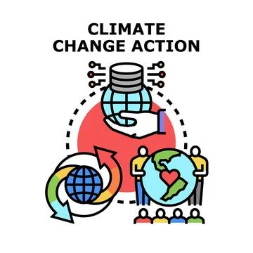 Global climate change action concept for planet protection Stock-Illustration